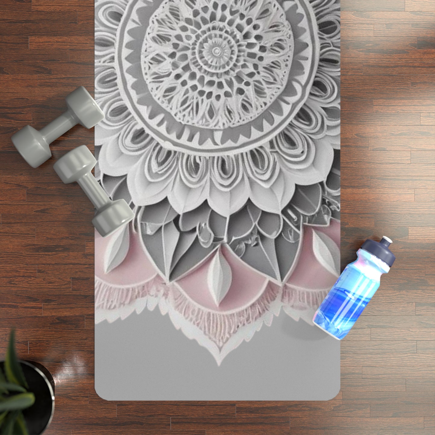 Gray Rubber Yoga Mat